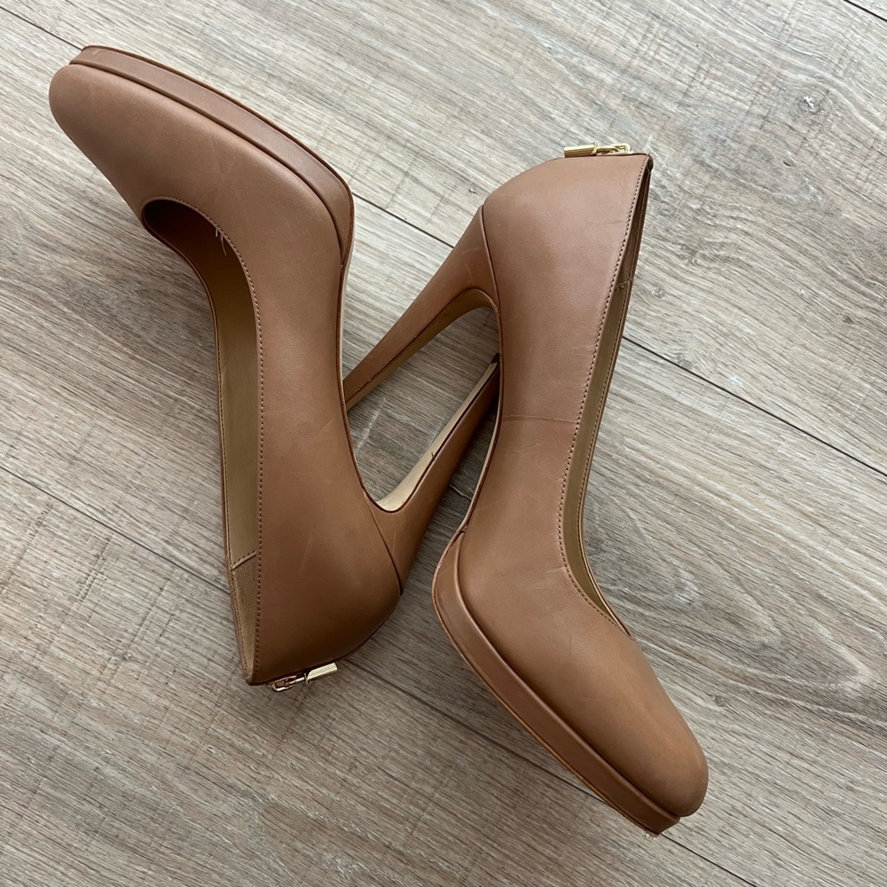 Michael by Michael Kors Nude Platform Pumps